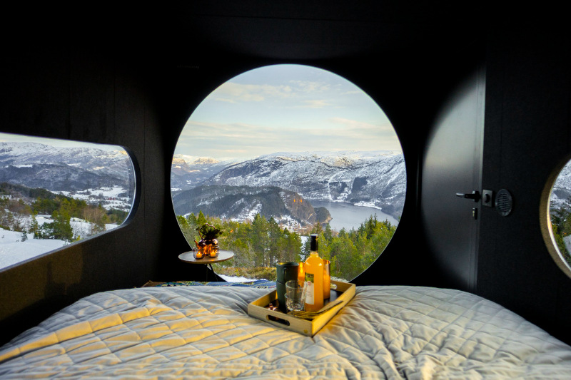 Birdbox on the Norwegian fjords - Hafstadstølsvegen 517 | Secret World Trip Planner