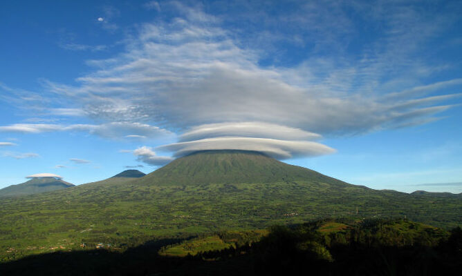 Stunning cloud formations over the Virunga Mountains - Monti Virunga | Secret World Trip Planner