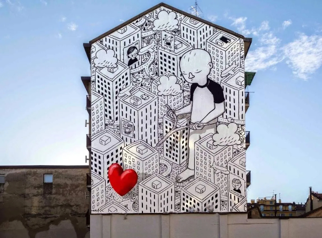 Nástenné maľby Millo - Torino | Secret World Trip Planner