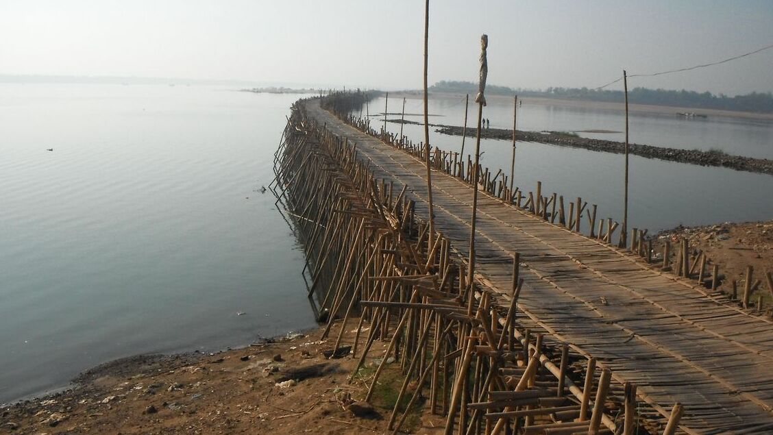 Ponte Koh Pen, un ponte in bambù — Krong Kampong Cham