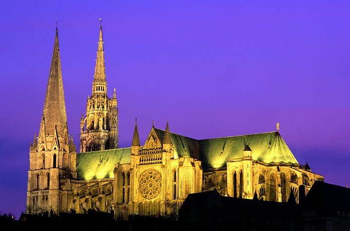 The famous medieval Chartres Cathedral — Chartres