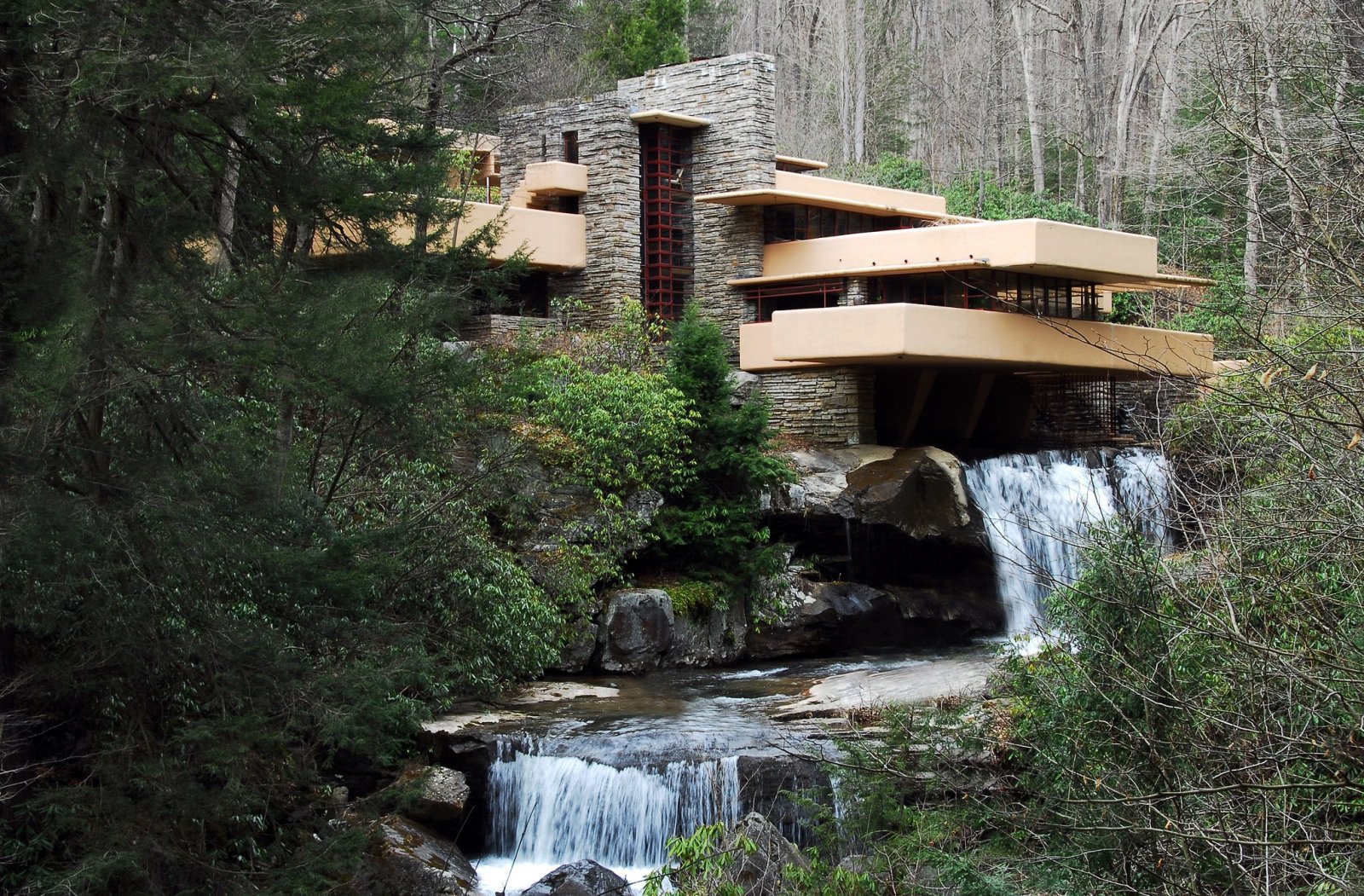 Fallingwater or Kaufmann Residence by Frank Lloyd  - Mill Run | Secret World Trip Planner