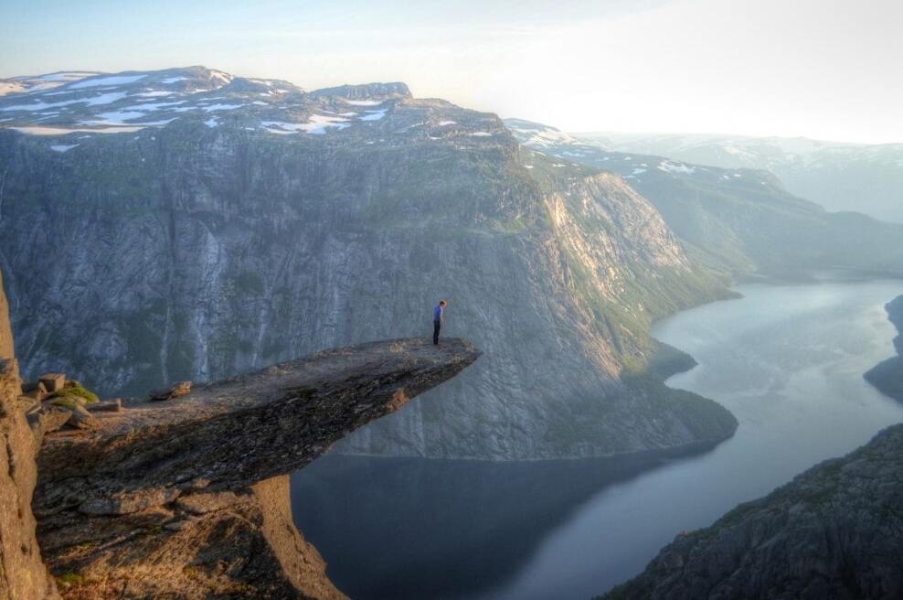 Trolltunga : one of the most spectacular scenic cliffs in Norway. — Trolltunga