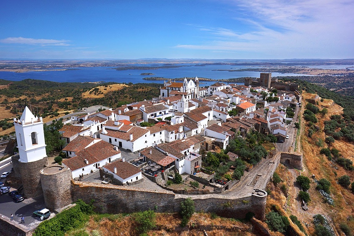 The walled, white Portuguese village of Monsaraz — Monsaraz