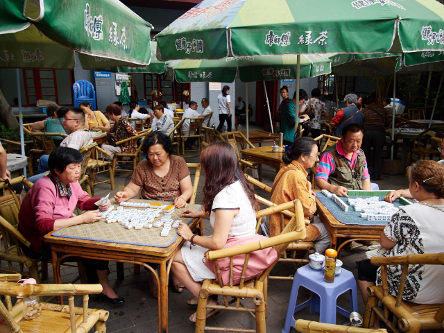 Chengdu's riverbank Mahjong - Chengdu | Secret World Trip Planner