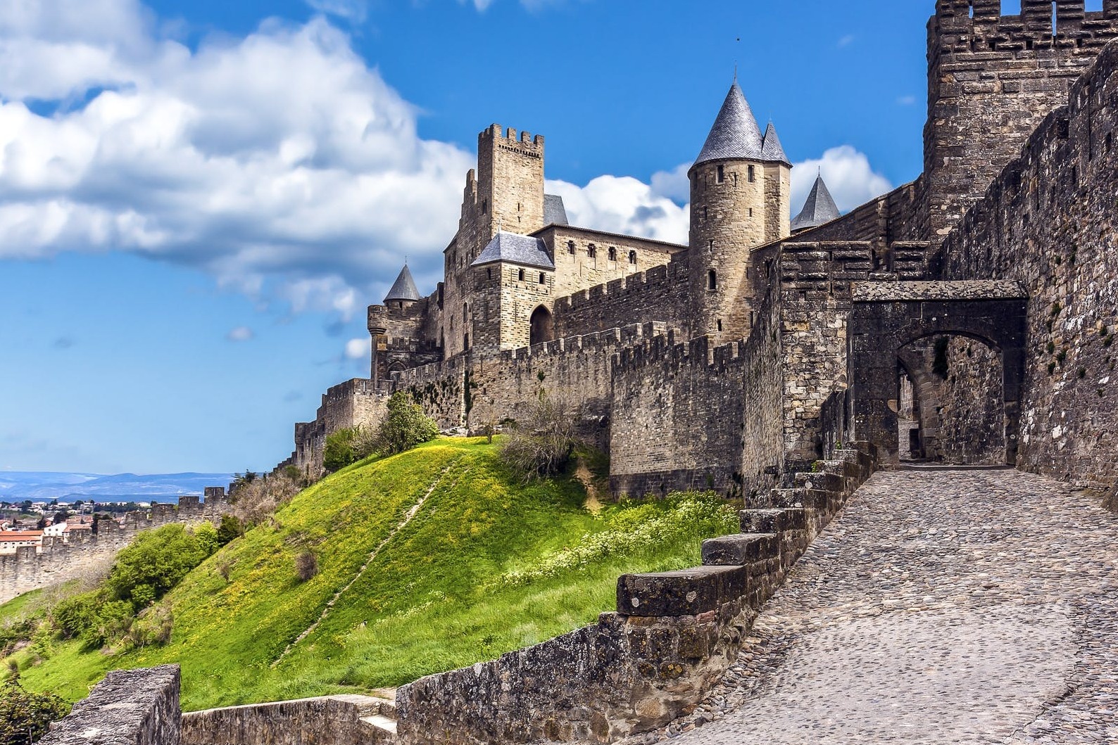 Il Château Comtal (Castello del Conte) a Carcassonne — Carcassonne