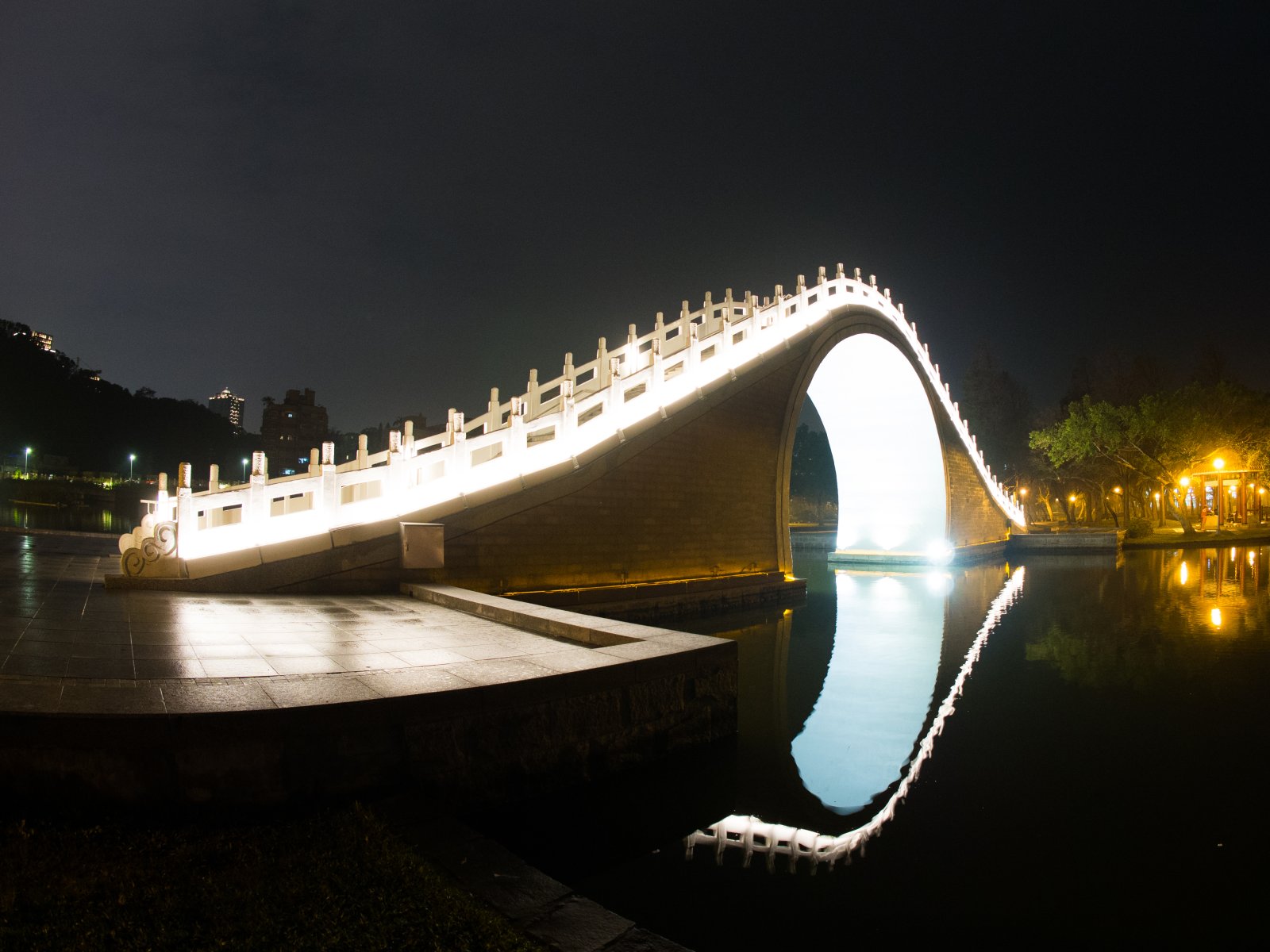 Moon Bridge in Dahu Park. - Neihu District | Secret World Trip Planner