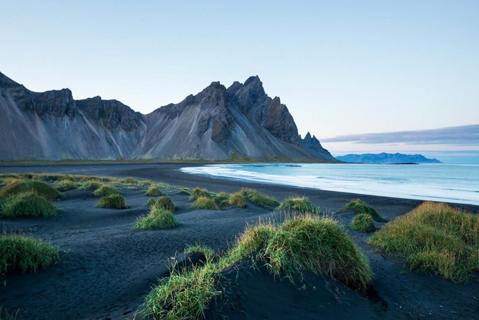 Vestrahorn—one of Iceland’s rare gabbro rock mountains — Vestrahorn