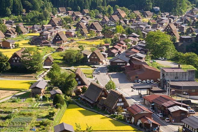 Fattorie di Gassho-zukuri in Giappone — Nanto