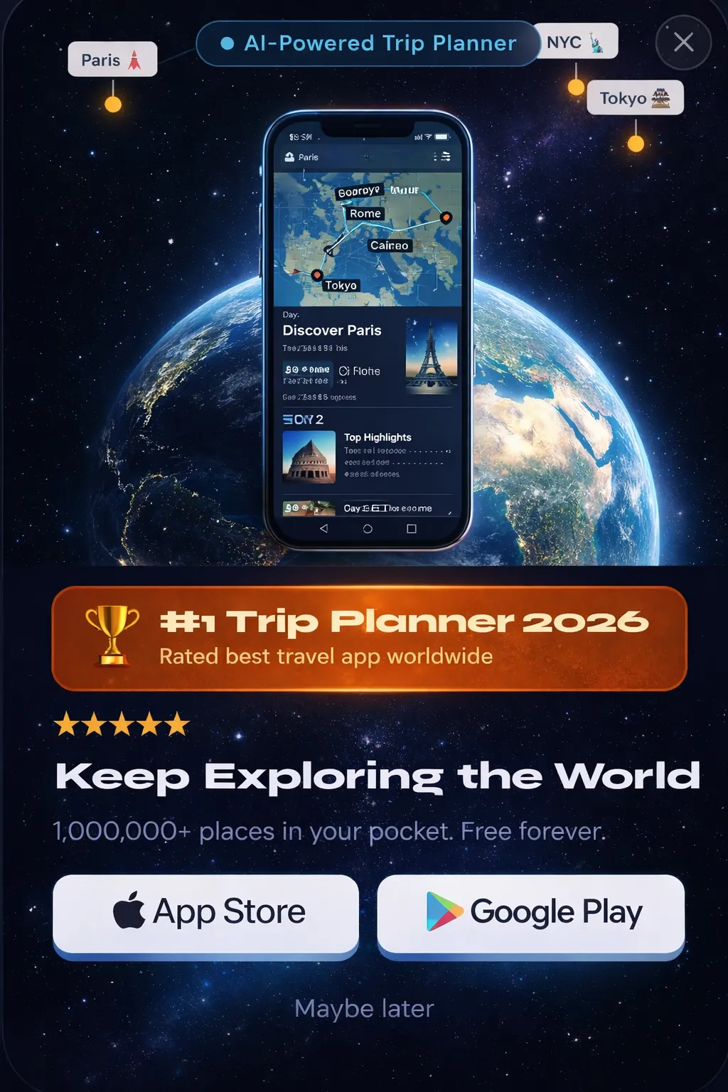 Secret World AI Trip Planner